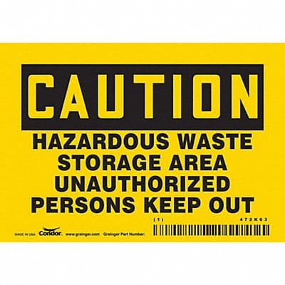 Safety Sign 3.5in x 5in Vinyl