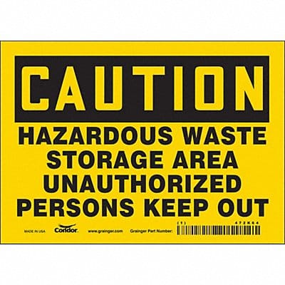 Safety Sign 5 in x 7 in Vinyl