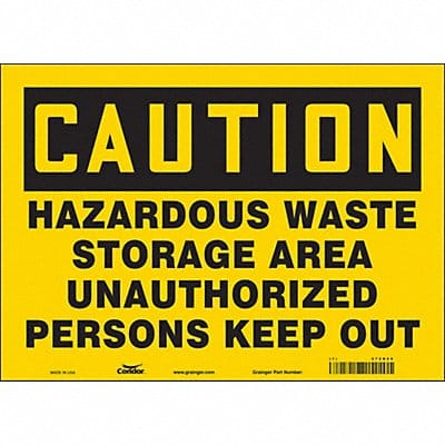 Safety Sign 10 inx14 in Vinyl