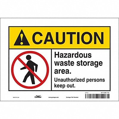 Safety Sign 7 in x 10 in Vinyl