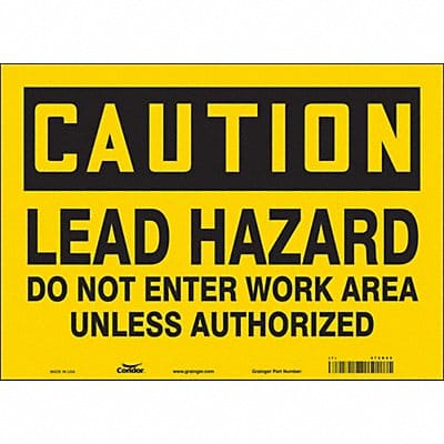 Safety Sign 10 in x 14 in Vinyl