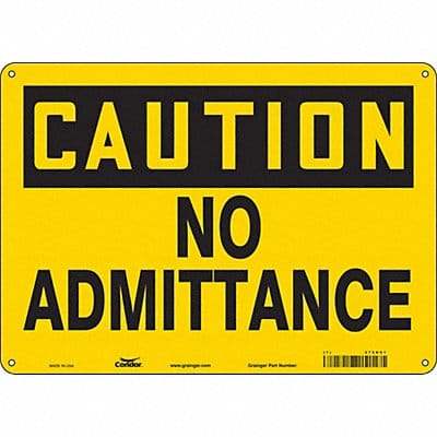 Safety Sign 10 in x 14 in Aluminum