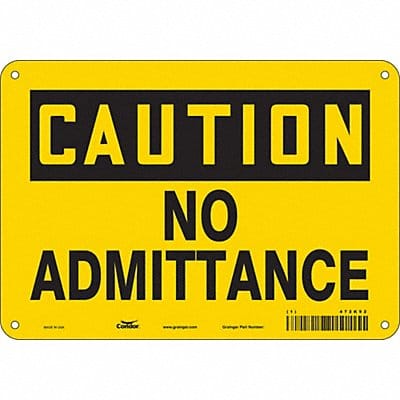 Safety Sign 7 in x 10 in Polyethylene