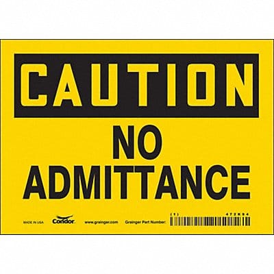 Safety Sign 5 in x 7 in Vinyl