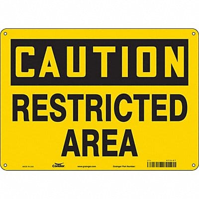 Safety Sign 10 inx14 in Aluminum