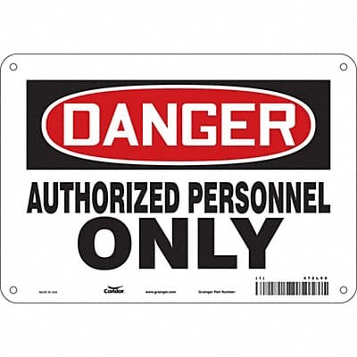 Safety Sign 7 inx10 in Polyethylene