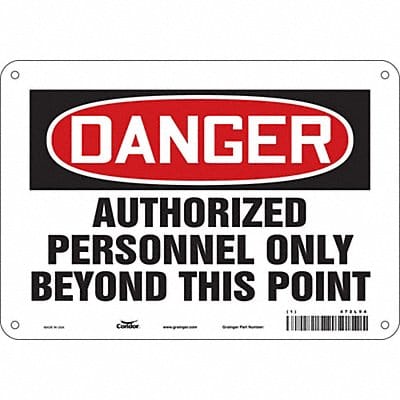 Safety Sign 7 in x 10 in Aluminum
