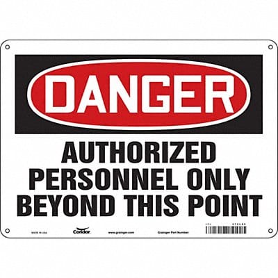 Safety Sign 10 inx14 in Aluminum
