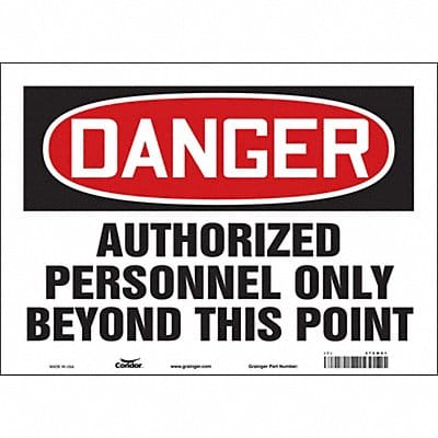 Safety Sign 10 inx14 in Vinyl