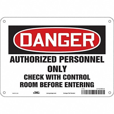 Safety Sign 7 in x 10 in Aluminum