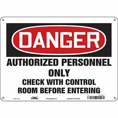 Safety Sign 10 inx14 in Polyethylene