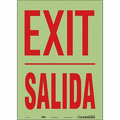 K1873 Safety Sign 14 inx10 in Glow Vinyl