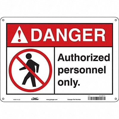 Safety Sign 10 inx14 in Polyethylene