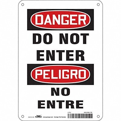 Safety Sign 10 inx7 in Aluminum