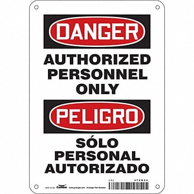Safety Sign 10 inx7 in Polyethylene