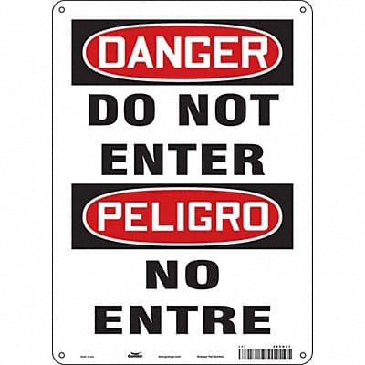 Safety Sign 14 inx10 in Polyethylene