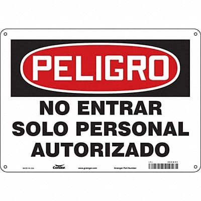 Safety Sign 10 in x 14 in Aluminum