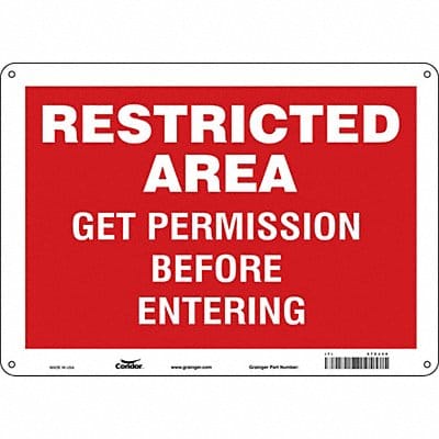 Safety Sign 10 inx14 in Polyethylene