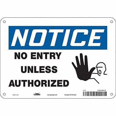 Safety Sign 7 inx10 in Polyethylene