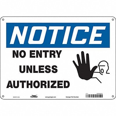 Safety Sign 10 inx14 in Polyethylene