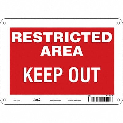 Safety Sign 7 in x 10 in Aluminum