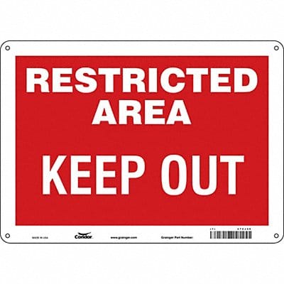 Safety Sign 10 in x 14 in Polyethylene