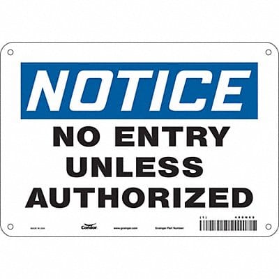 Safety Sign 7 in x 10 in Polyethylene
