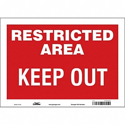 Safety Sign 10 in x 14 in Vinyl