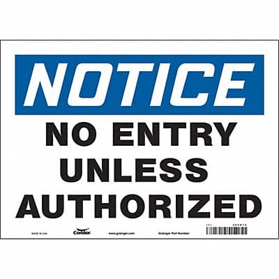 Safety Sign 10 inx14 in Vinyl