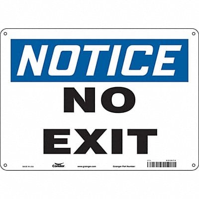 Safety Sign 10 in x 14 in Aluminum