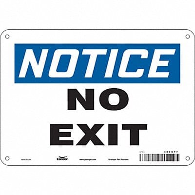 Safety Sign 7 in x 10 in Polyethylene