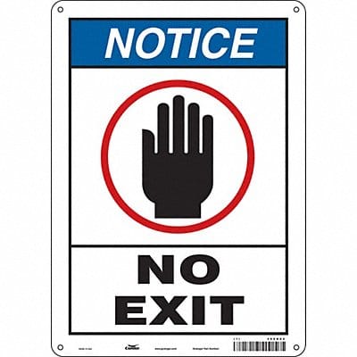 Safety Sign 14 in x 10 in Polyethylene