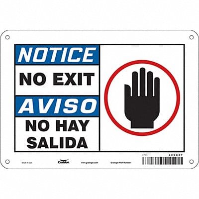 Safety Sign 7 in x 10 in Aluminum