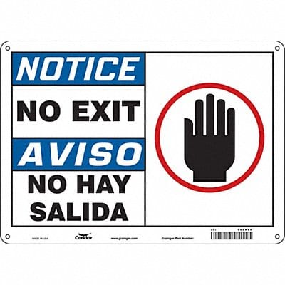 Safety Sign 10 in x 14 in Polyethylene