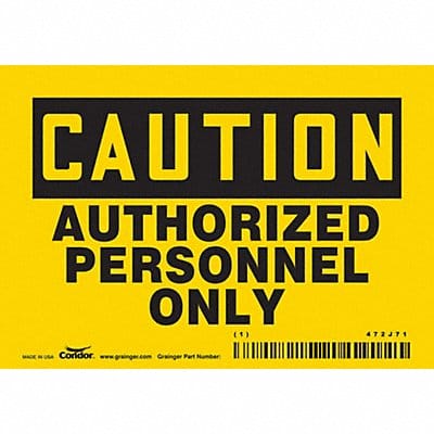 Safety Sign 3.5in x 5in Vinyl