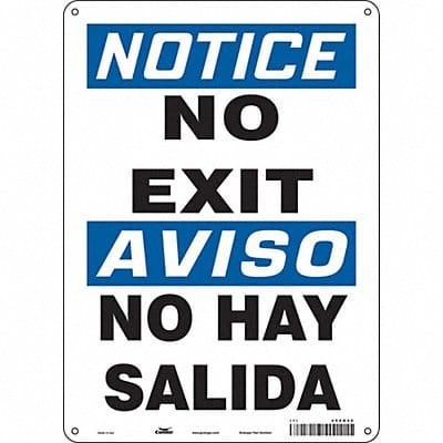 Safety Sign 14 in x 10 in Polyethylene