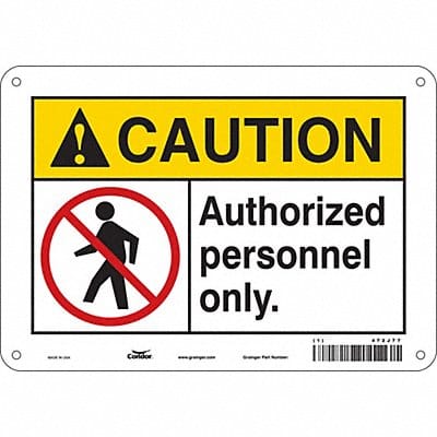 Safety Sign 7 inx10 in Polyethylene