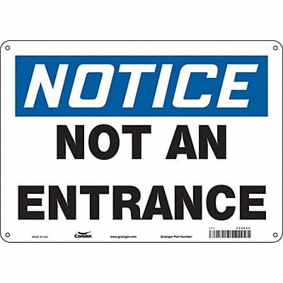 Safety Sign 10 in x 14 in Polyethylene