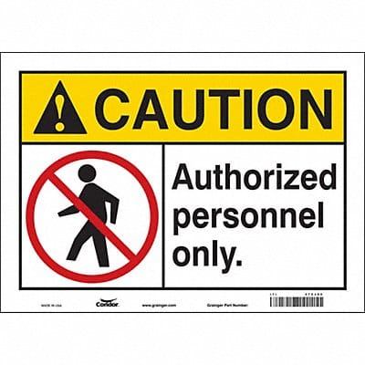 Safety Sign 10 inx14 in Vinyl