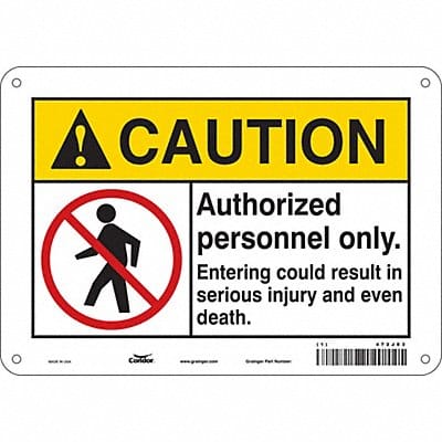 Safety Sign 7 in x 10 in Aluminum