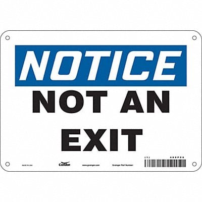 Safety Sign 7 in x 10 in Aluminum