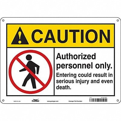 Safety Sign 10 inx14 in Polyethylene