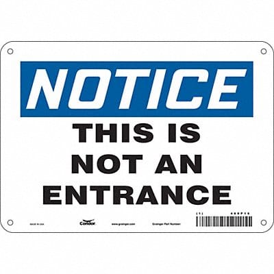 Safety Sign 7 in x 10 in Polyethylene