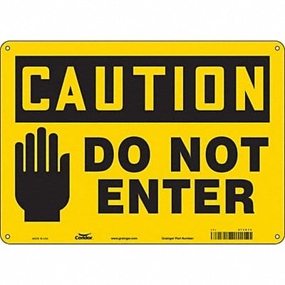 Safety Sign 10 inx14 in Aluminum