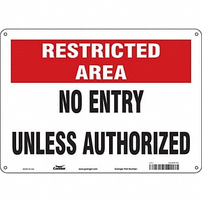 Safety Sign 10 in x 14 in Polyethylene