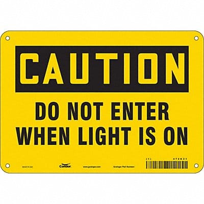 Safety Sign 7 in x 10 in Aluminum