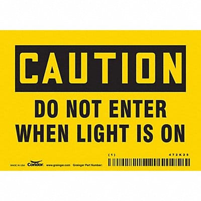 Safety Sign 3.5in x 5in Vinyl