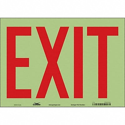 Safety Sign 10 inx14 in Glow Vinyl