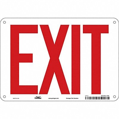 J7040 Safety Sign 7 in x 10 in Polyethylene