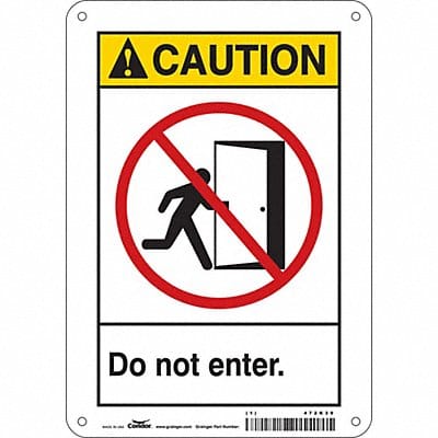Safety Sign 10 in x 7 in Polyethylene